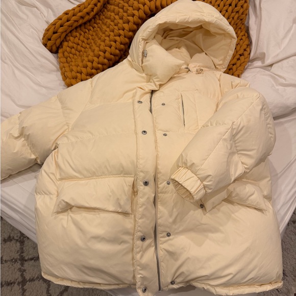 Frankie Shop Light Cream Puffer Jacket - Picture 5 of 6